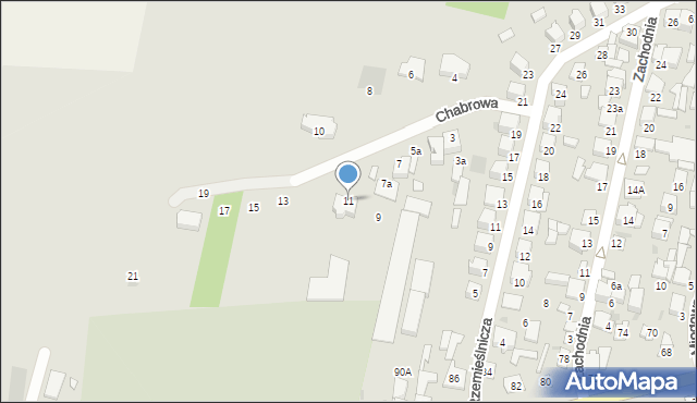 Łowicz, Chabrowa, 11, mapa Łowicza
