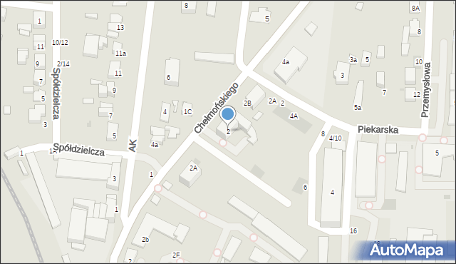 Łowicz, Chełmońskiego Józefa, 2, mapa Łowicza