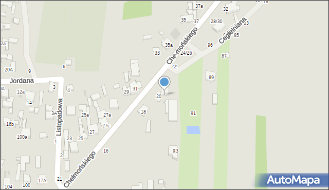 Łowicz, Chełmońskiego Józefa, 28, mapa Łowicza