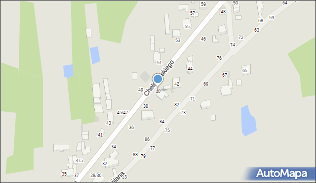 Łowicz, Chełmońskiego Józefa, 40, mapa Łowicza