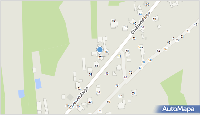 Łowicz, Chełmońskiego Józefa, 57, mapa Łowicza