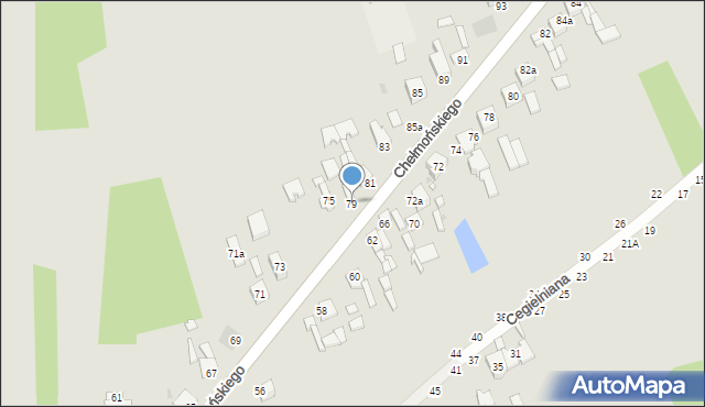 Łowicz, Chełmońskiego Józefa, 79, mapa Łowicza