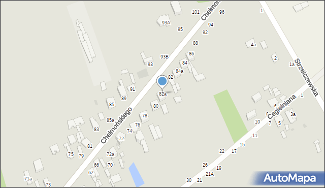 Łowicz, Chełmońskiego Józefa, 82a, mapa Łowicza