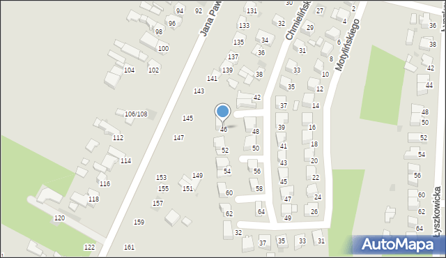 Łowicz, Chmielińskiej Anieli, 46, mapa Łowicza