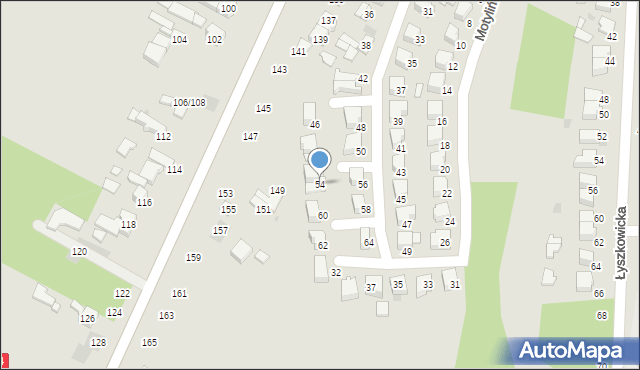 Łowicz, Chmielińskiej Anieli, 54, mapa Łowicza