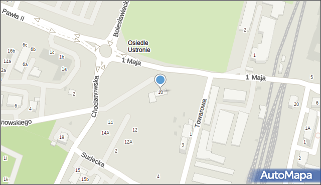 Lubin, Chocianowska, 10, mapa Lubin