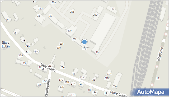 Lubin, Chocianowska, 20g, mapa Lubin