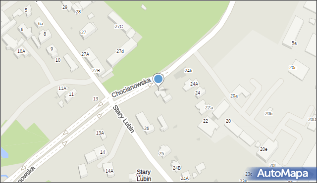Lubin, Chocianowska, 26, mapa Lubin