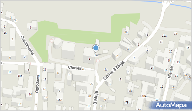 Lublin, Chmielna, 1A, mapa Lublina