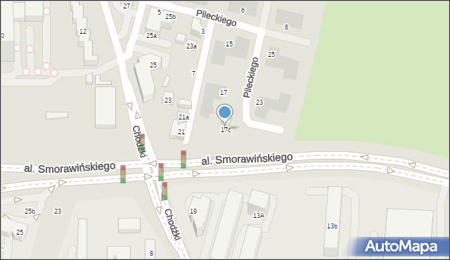 Lublin, Chodźki Witolda, dr., 17c, mapa Lublina