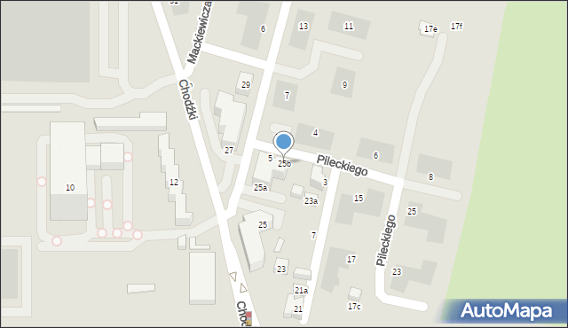 Lublin, Chodźki Witolda, dr., 25b, mapa Lublina