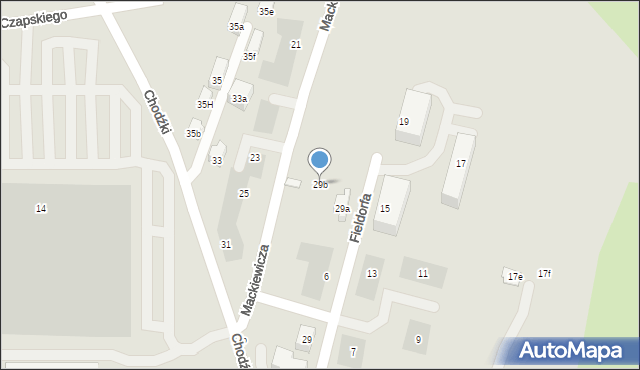 Lublin, Chodźki Witolda, dr., 29b, mapa Lublina