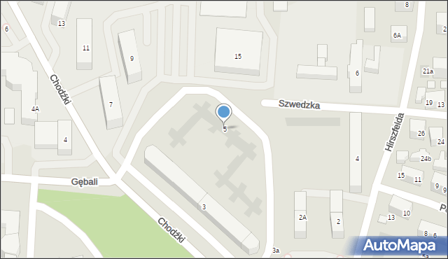 Lublin, Chodźki Witolda, dr., 5, mapa Lublina