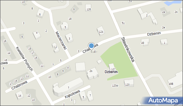 Lublin, Chabrowa, 2a, mapa Lublina