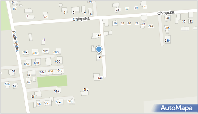 Lubliniec, Chłopska, 14C, mapa Lubliniec
