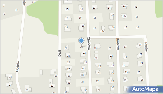 Luboszyce, Chabrów, 20, mapa Luboszyce