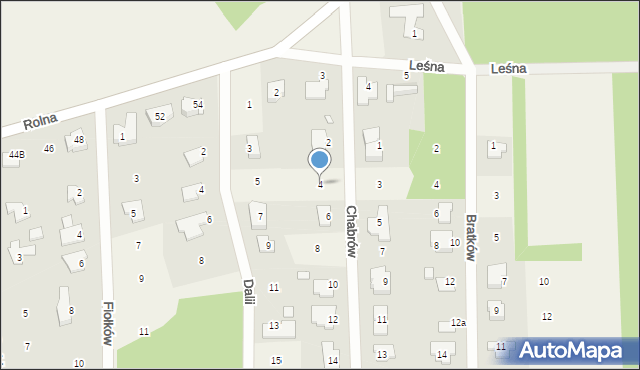 Luboszyce, Chabrów, 4, mapa Luboszyce