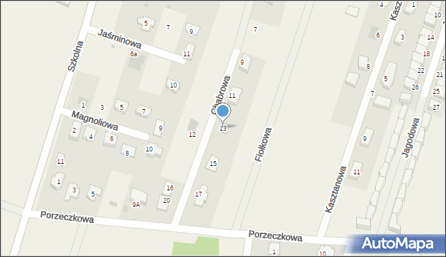 Lutynia, Chabrowa, 13, mapa Lutynia