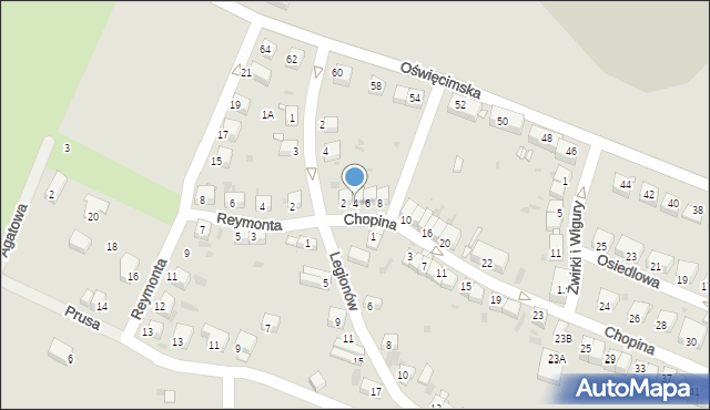 Lwówek Śląski, Chopina Fryderyka, 4, mapa Lwówek Śląski