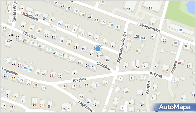 Lwówek Śląski, Chopina Fryderyka, 44, mapa Lwówek Śląski