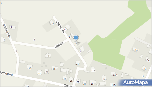 Łyse, Chabrowa, 6, mapa Łyse