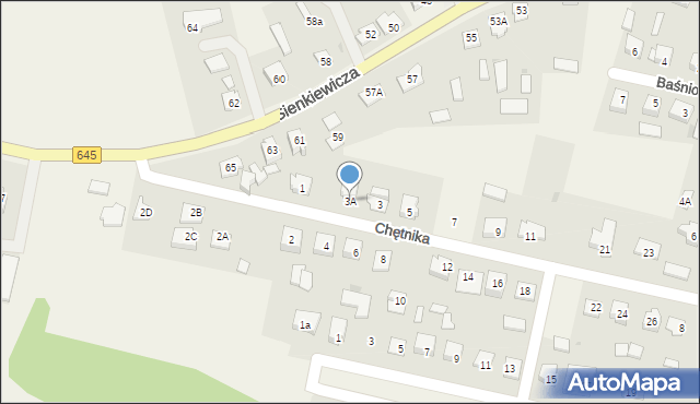 Łyse, Chętnika Adama, 3A, mapa Łyse