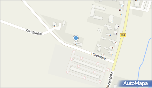 Łyszkowice, Chruślińska, 2, mapa Łyszkowice