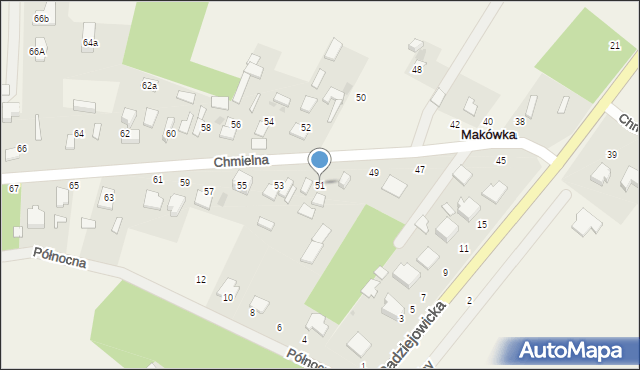 Makówka, Chmielna, 51, mapa Makówka
