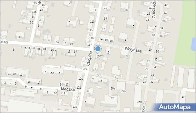 Malbork, Chopina Fryderyka, 10, mapa Malborka