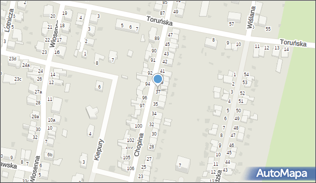 Malbork, Chopina Fryderyka, 37, mapa Malborka