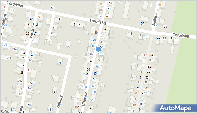 Malbork, Chopina Fryderyka, 40, mapa Malborka