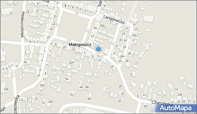 Małogoszcz, Chęcińska, 8, mapa Małogoszcz