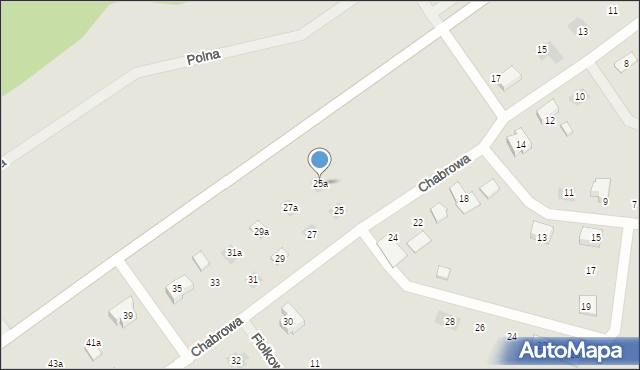 Małomice, Chabrowa, 25a, mapa Małomice