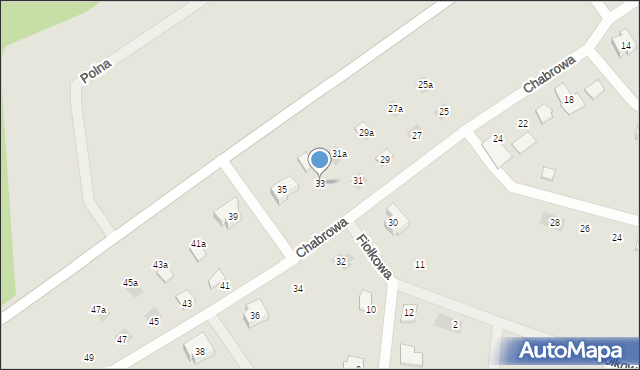 Małomice, Chabrowa, 33, mapa Małomice