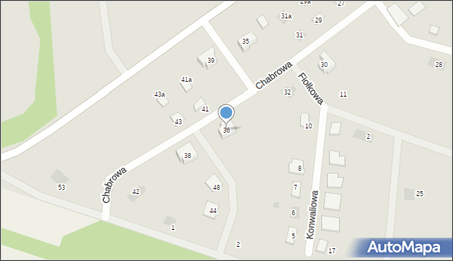 Małomice, Chabrowa, 36, mapa Małomice