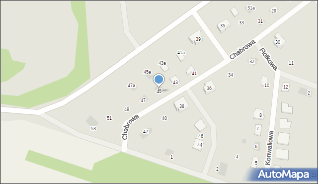 Małomice, Chabrowa, 45, mapa Małomice