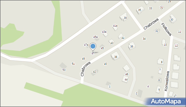 Małomice, Chabrowa, 47, mapa Małomice