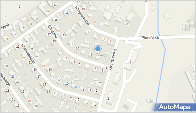 Maniowy, Chopina Fryderyka, 4, mapa Maniowy