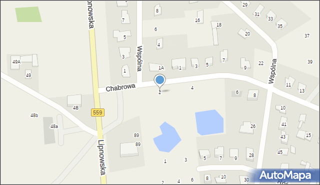 Mańkowo, Chabrowa, 2, mapa Mańkowo