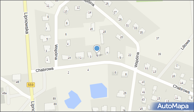 Mańkowo, Chabrowa, 5, mapa Mańkowo