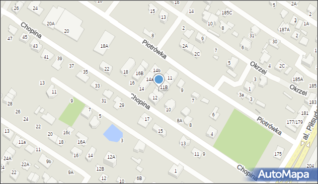 Marki, Chopina Fryderyka, 12B, mapa Marki