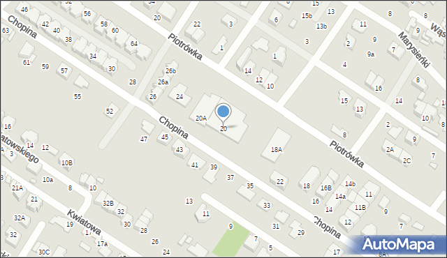Marki, Chopina Fryderyka, 20, mapa Marki
