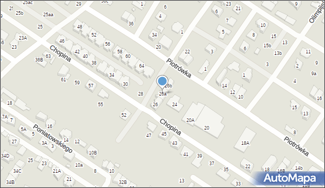 Marki, Chopina Fryderyka, 26a, mapa Marki