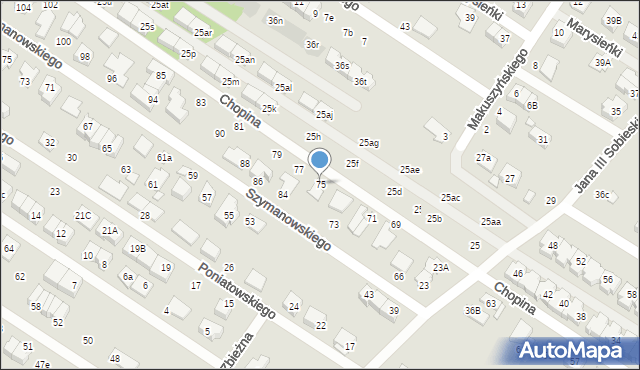 Marki, Chopina Fryderyka, 75, mapa Marki