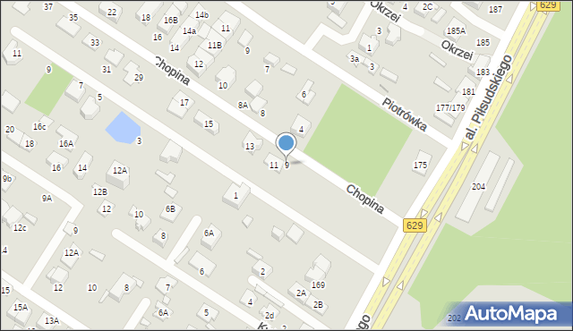 Marki, Chopina Fryderyka, 9, mapa Marki