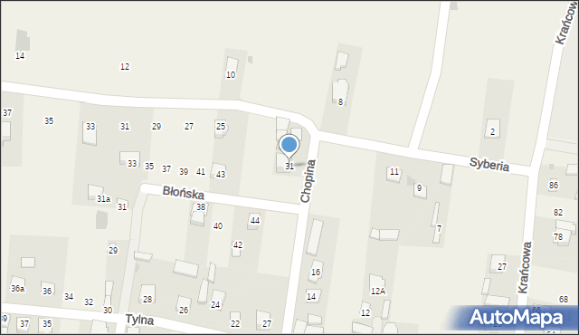 Markuszów, Chopina Fryderyka, 31, mapa Markuszów