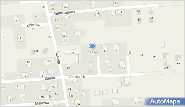 Marysin, Chmielna, 3, mapa Marysin