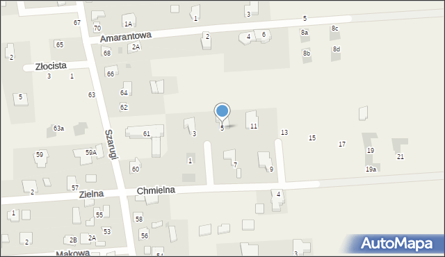 Marysin, Chmielna, 5, mapa Marysin