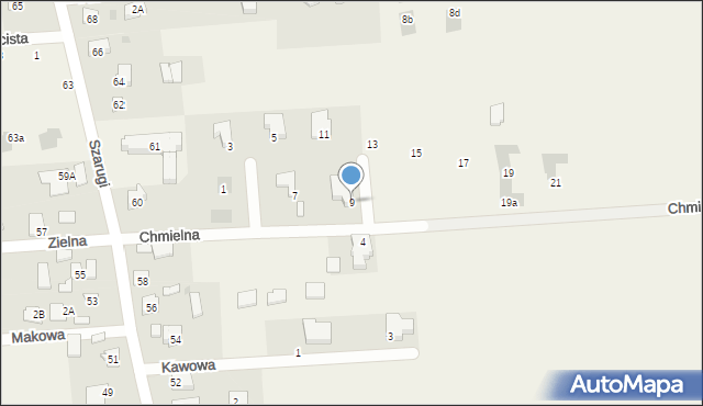 Marysin, Chmielna, 9, mapa Marysin
