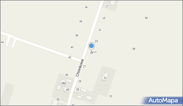 Masłomiąca, Choinkowa, 25, mapa Masłomiąca